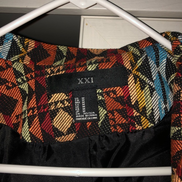 Leather jacket black & patterned - Picture 3 of 3